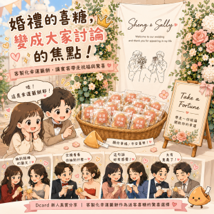 Dcard 新娘分享婚禮客製化幸運餅乾